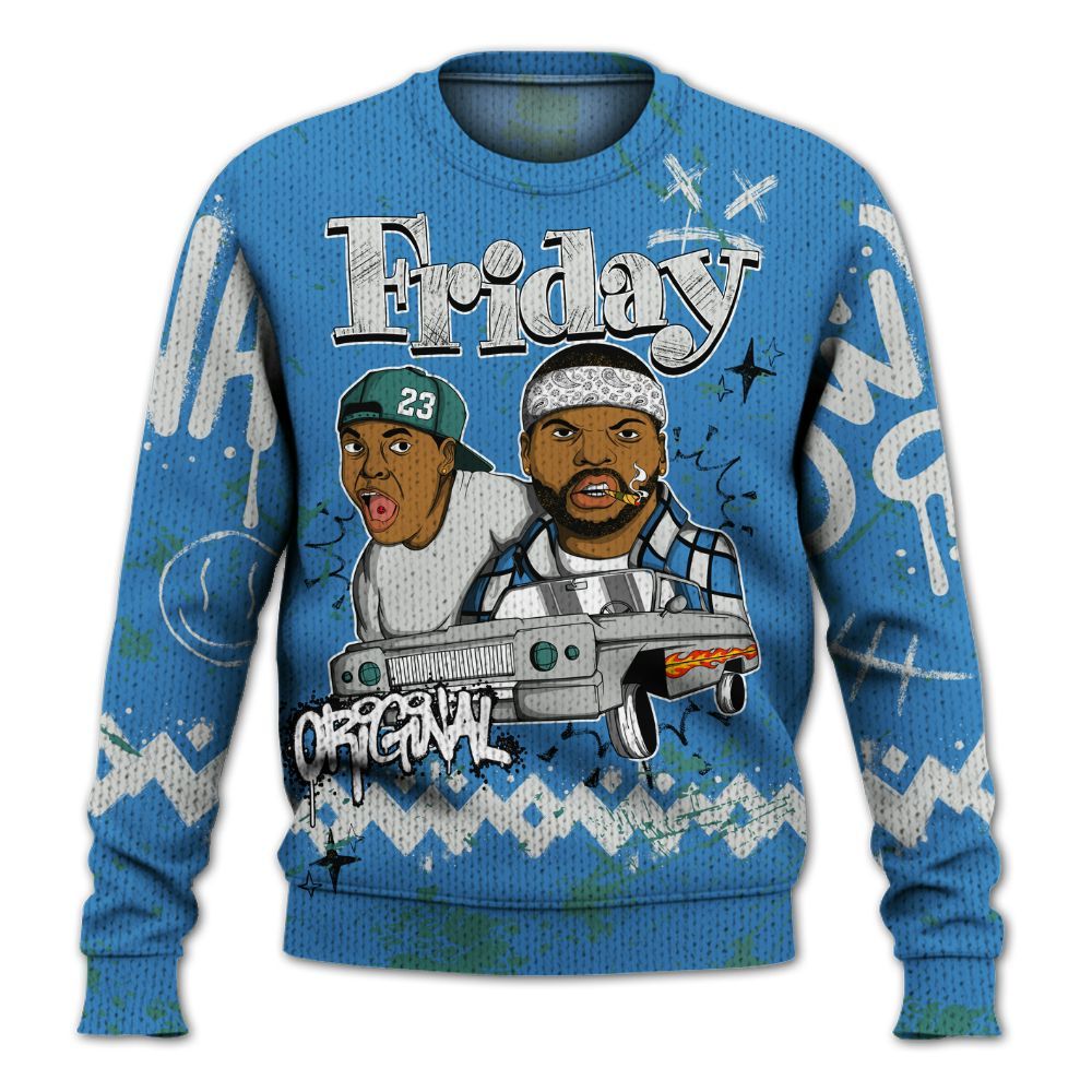 Knitted Sweater To Match Low Carolina 17s - Friday Sneaker Crayon