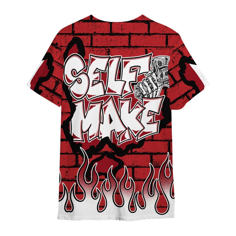 Shirt To Match Retro Cherry 12s - Self Make Skeleton Crashed All Over Print