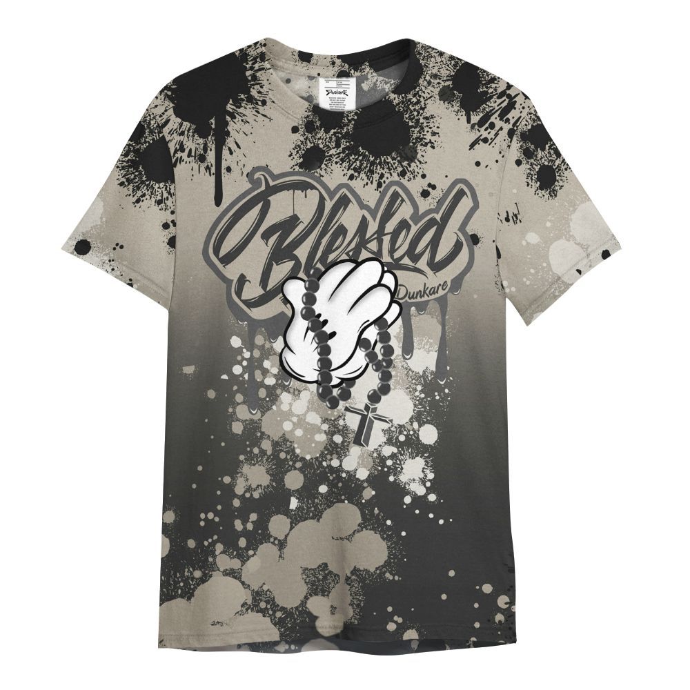 Shirt To Match RM Light Bone 4s - God Blessed Ink Drip All Over Print