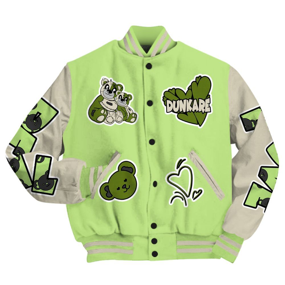 Varsity Jacket To Match Air Max Stussy Action Green - Sincere Fondness Bear All Over Print