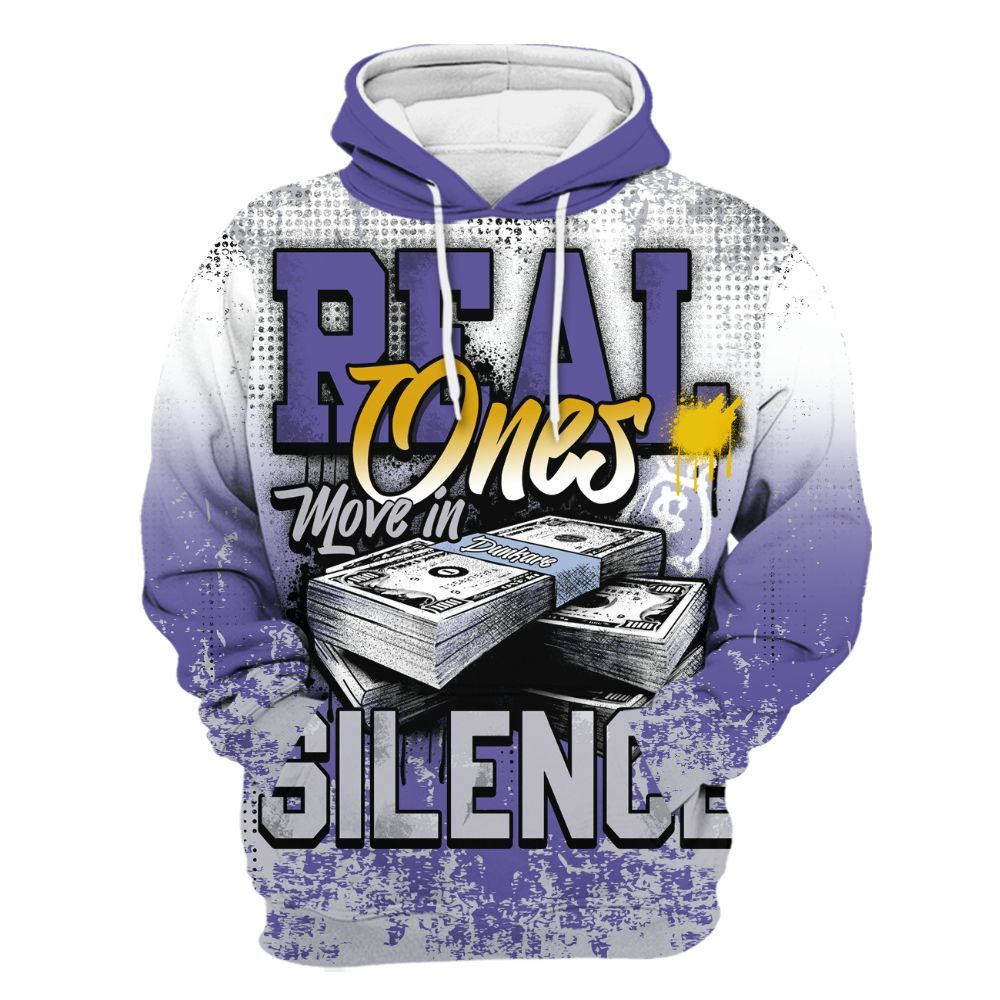 Hoodie To Match Lakeshow 4s - Move In Silence Money Street Retro All Over Print