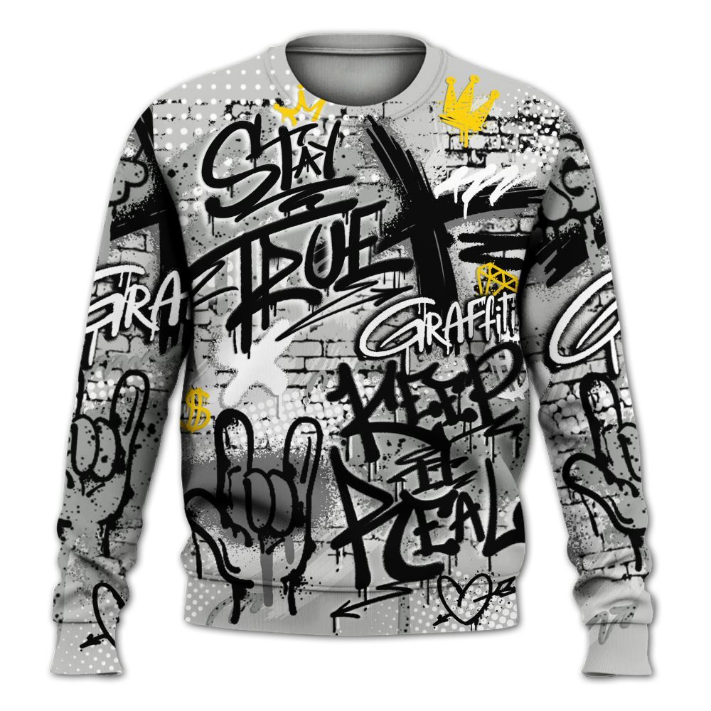 Sweatshirt To Match Retro White Oreo 4s - True It Real Graffiti Streetwear All Over Print