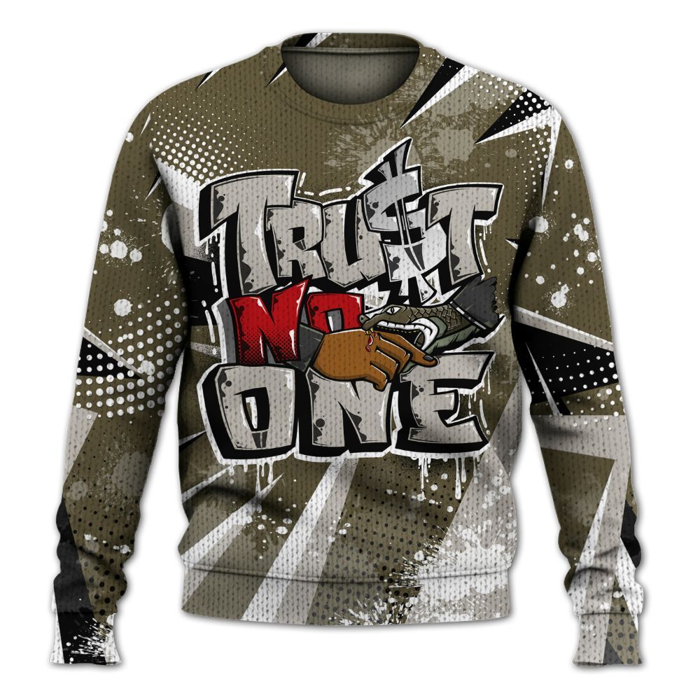 Knitted Sweater To Match Dunk Low Year Of The Snake - Poly Trust No One Dripping