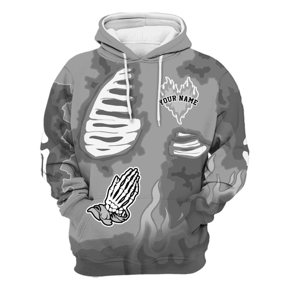 Hoodie To Match Black Wolf Grey 12s - Dislike Us Graphic Burning Custom Name All Over Print