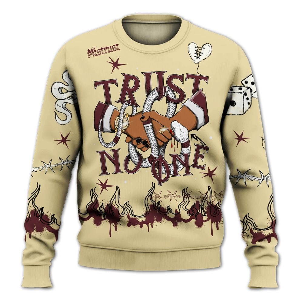 Sweatshirt To Match Women Phantom 12s - Trust No One Snake-Bite Doodle Crayon All Over Print