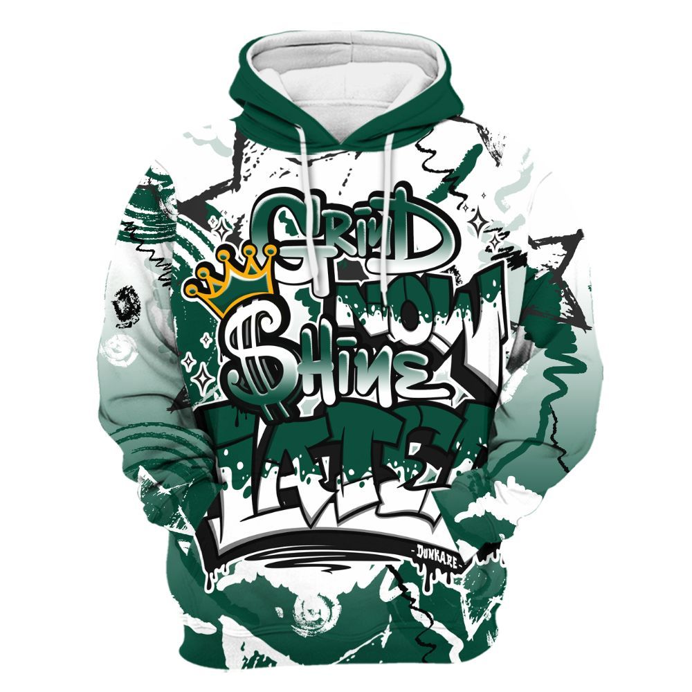 Hoodie To Match Oxidized Green 4s - Grind Shine Later Drip All Over Print