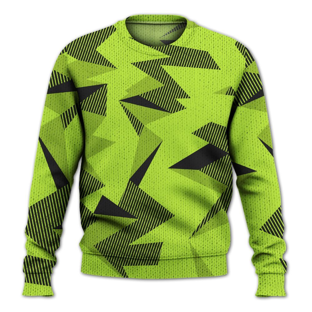Knitted Sweater To Match Air Force 1 Low Dance Volt - Geometric Camouflage Pattern