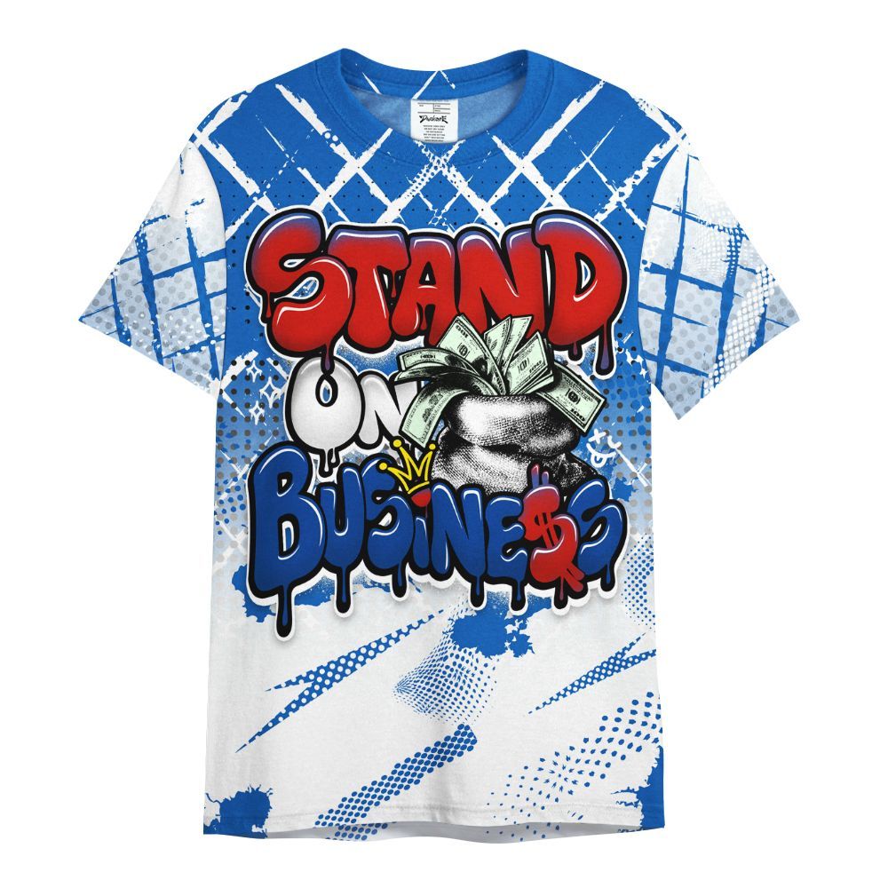 Shirt To Match Kobe 6 Game Royal - Halftone Stand Business Dripping All Over Print