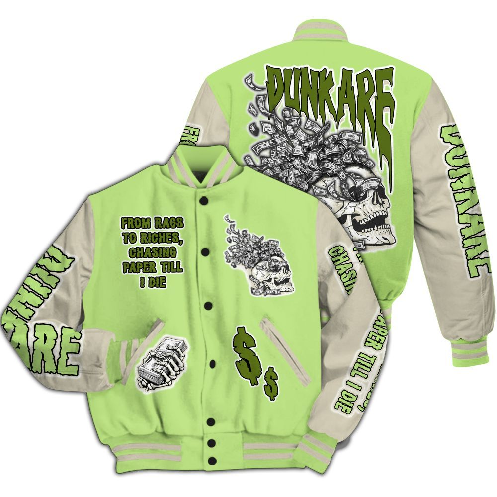 Varsity Jacket To Match Air Max Stussy Action Green - From Rags To Riches All Over Print