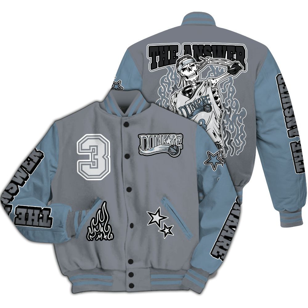 Varsity Jacket To Match Air Max DN Silver Bullet - Allen Answer Skeleton All Over Print