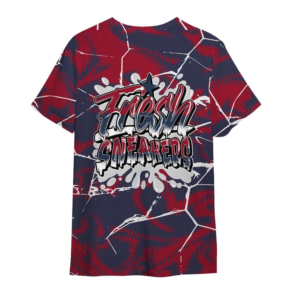 Shirt To Match Retro Navy Blue 2024 6s - Fresh Shoe White Graphic Crack Shirt Unisex