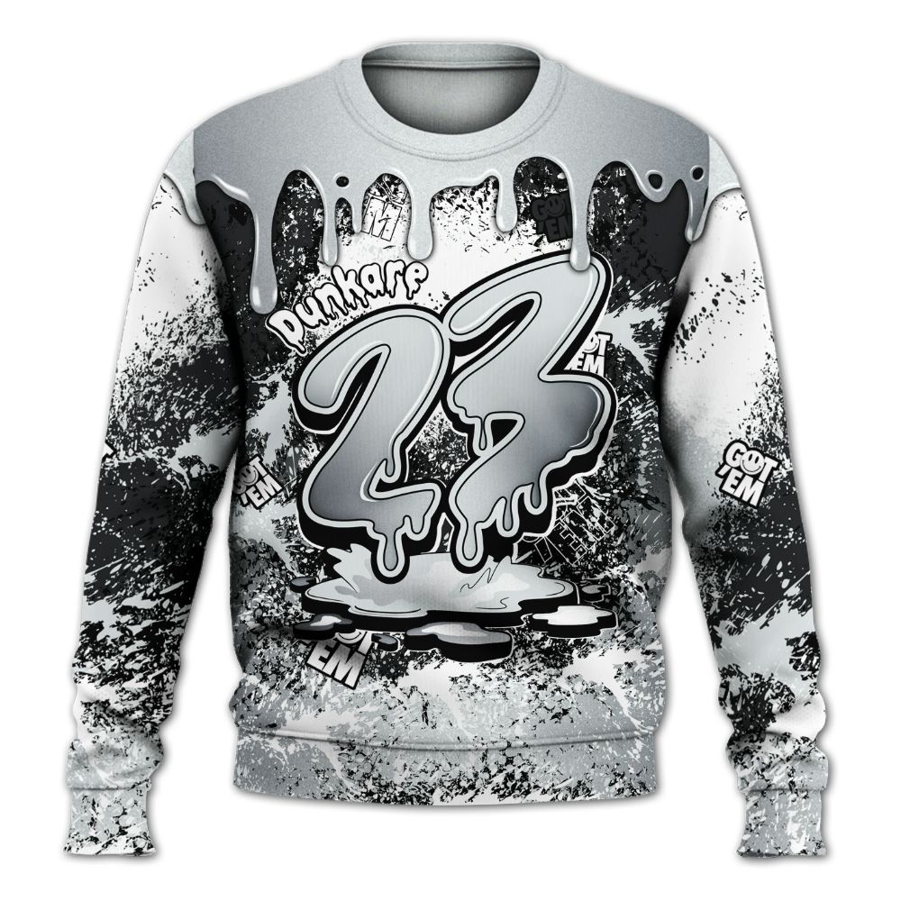 Sweatshirt To Match Cap And Gown 6s - Dripping 23 Drip All Over Print
