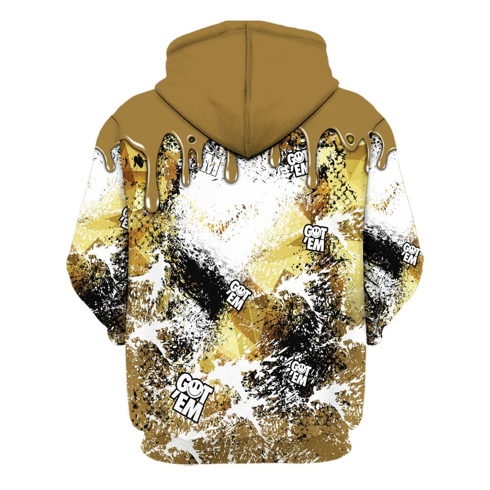Hoodie To Match NET Gold 4s - Dripping 23 Drip All Over Print