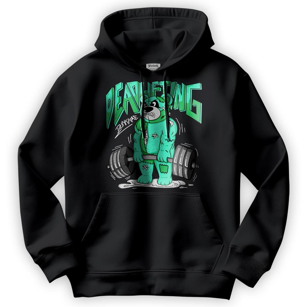 Sweatshirt To Match Black Green Glow 3s Hoodie - Deadlifting Bear Hoodie Unisex