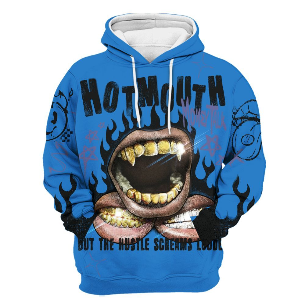 Hoodie To Match Hi-Res Blue 700s - Mouth Burning Street Style All Over Print