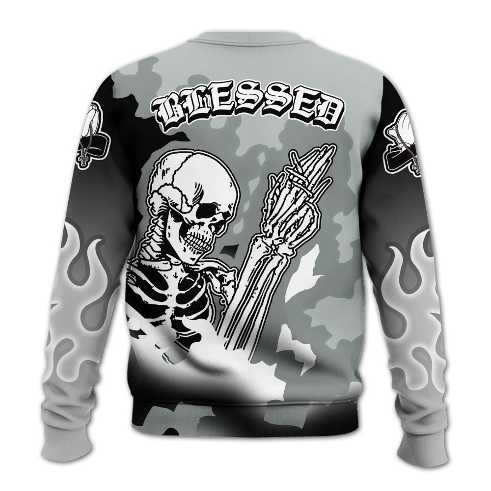 Sweatshirt To Match Black Wolf Grey 12s - Prayed For Enemies Graphic Blessing All Over Print