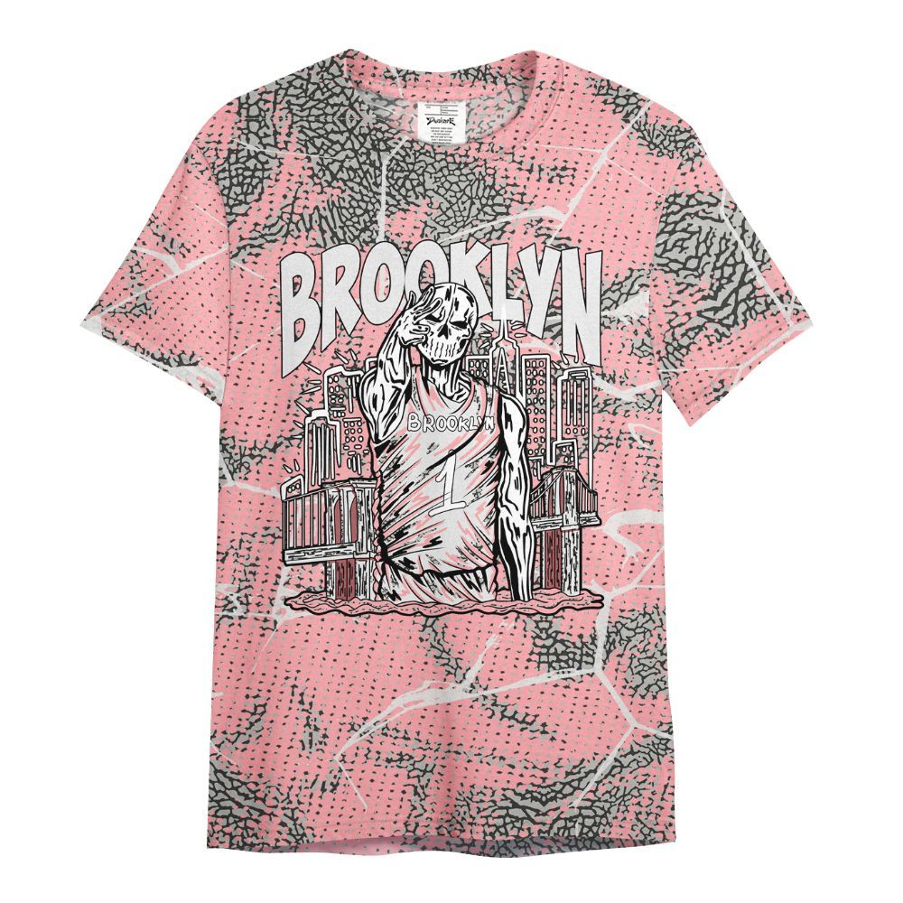 Shirt To Match Retro Wings 3s - Brooklyn's Skeleton Crack All Over Print
