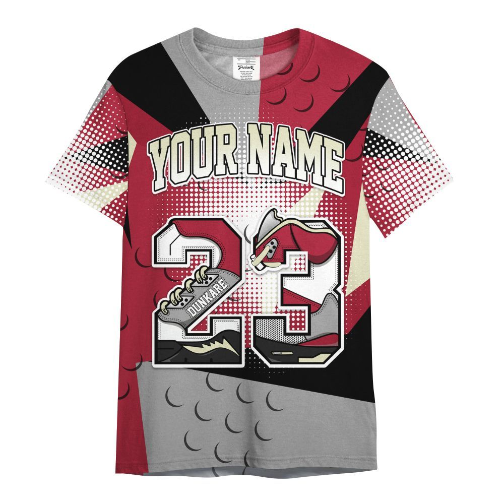 Shirt To Match High OG Chicago Shadow 1s - Custom Name 23 5s All Over Print