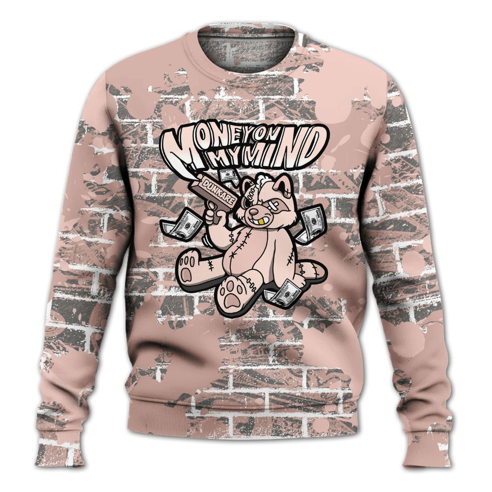 Sweatshirt To Match Low Legend Pink 11s - Money On My Mind Raccoon Brick All Over Print