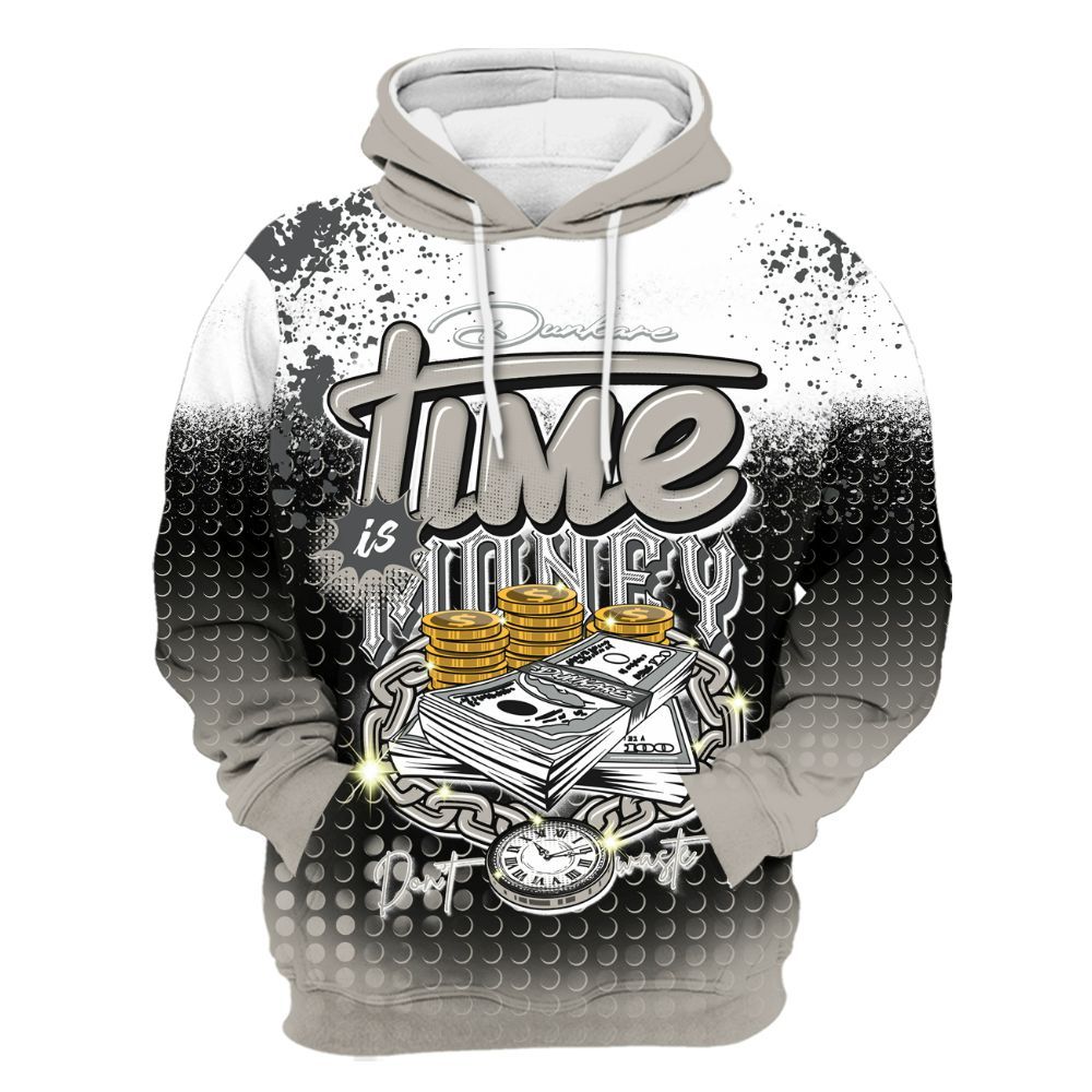 Hoodie To Match Dunk Low Appears Oreo - Halftone Time Is Money All Over Print