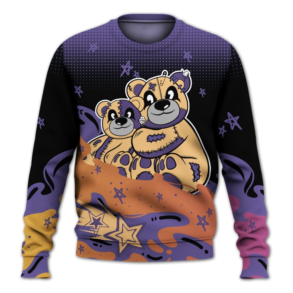 Sweatshirt To Match Book Sunset 1s - Sincere Fondness Bear Stars All Over Print