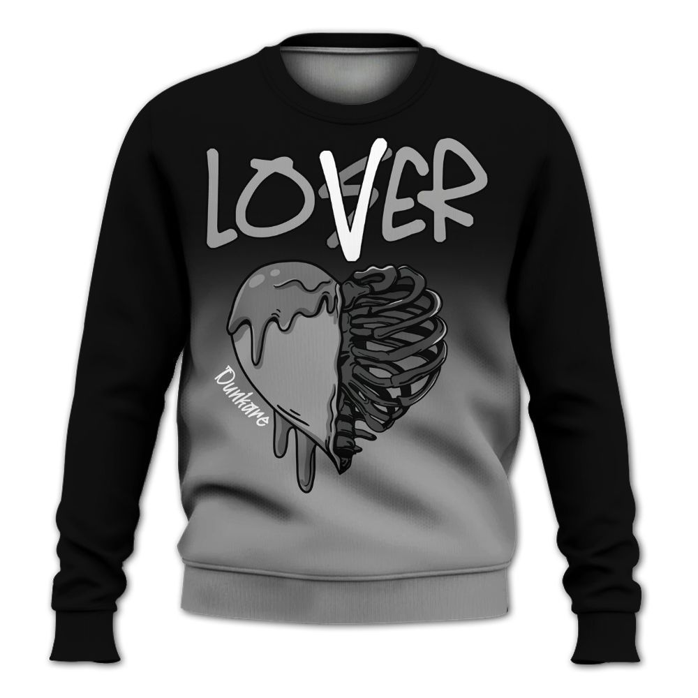 Sweatshirt To Match Black Wolf Grey 12s - Loser Lover Dripping All Over Print