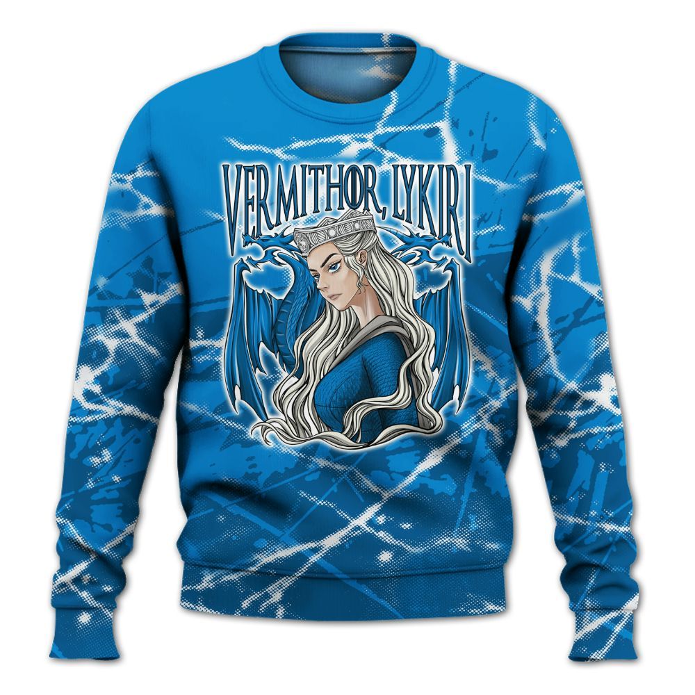 Sweatshirt To Match Military Blue 4s - Dragon's Mom! Profound All Over Print