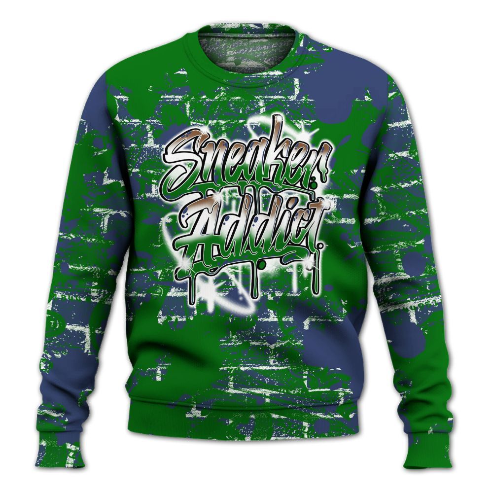 Sweatshirt To Match Midnight Navy 13s - Addiction Sneakers Graphic Street Art All Over Print