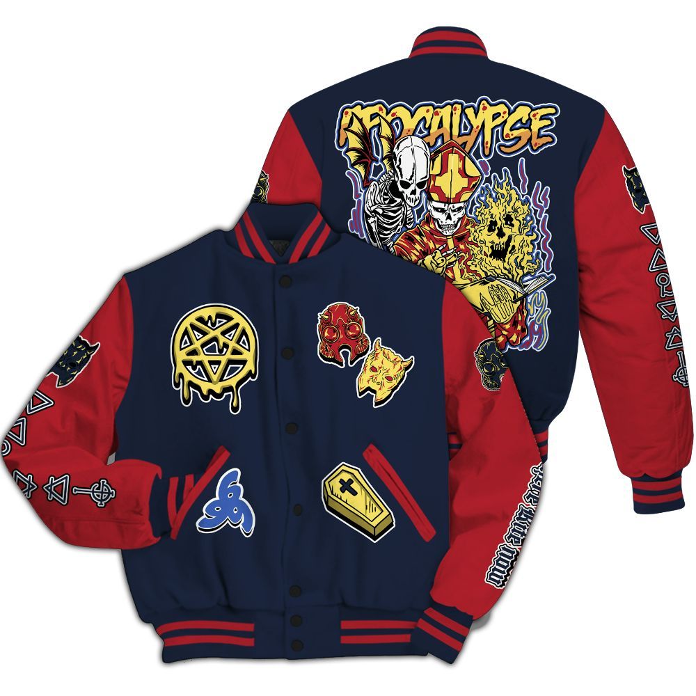 Varsity Jacket To Match Dunk Low COJP What The 2024 - Apocalypse Skeleton All Over Print