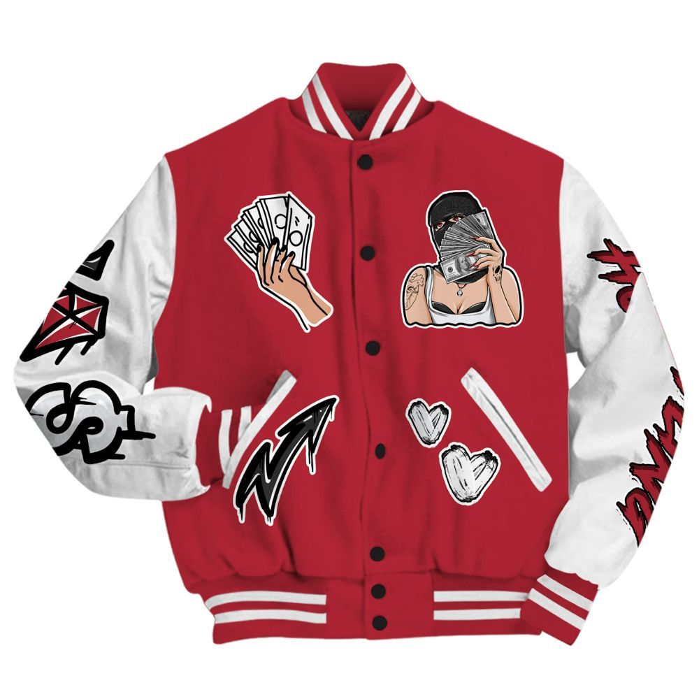 Varsity Jacket To Match Black Toe 14s - Hustling Unique All Over Print