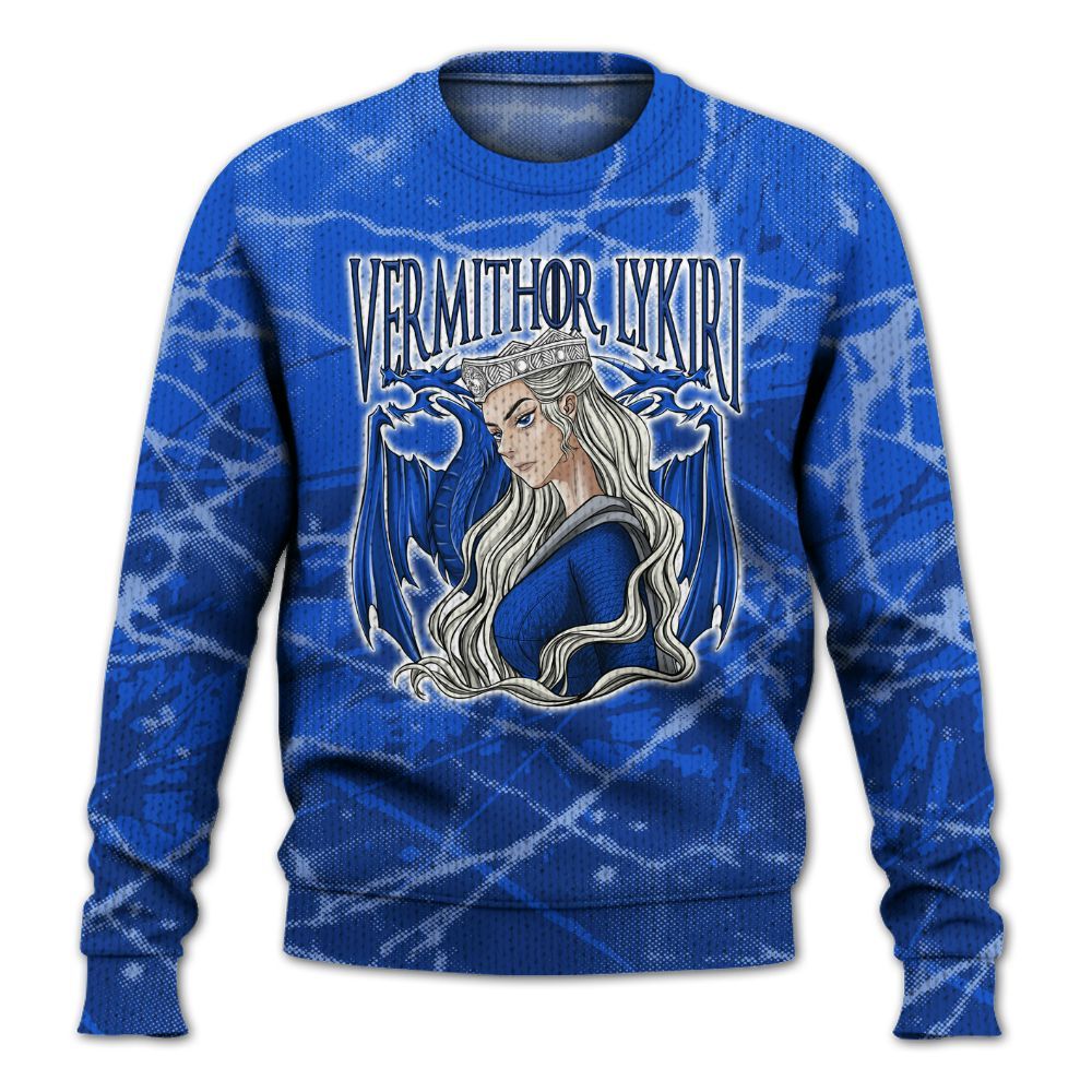 Knitted Sweater To Match Air Foamposite One Royal - Dragon's Mom! Profound
