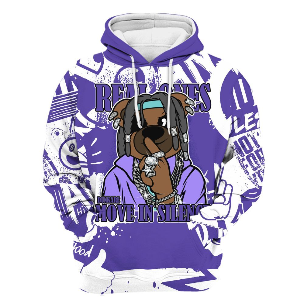 Hoodie To Match Low Hornets 1s - Silent Achievers Bear Monogram Graffiti All Over Print