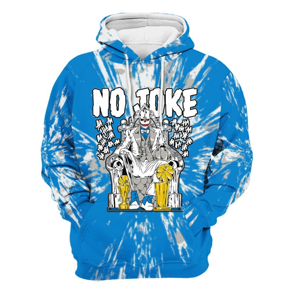 Hoodie To Match Industrial Blue 4s - Ain't Joke Skeleton Luxury All Over Print