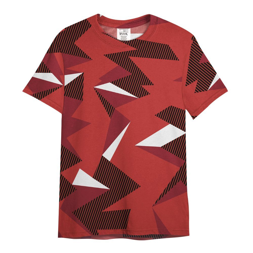 Shirt To Match Bred Reimagined 4s - Geometric Camouflage Pattern All Over Print