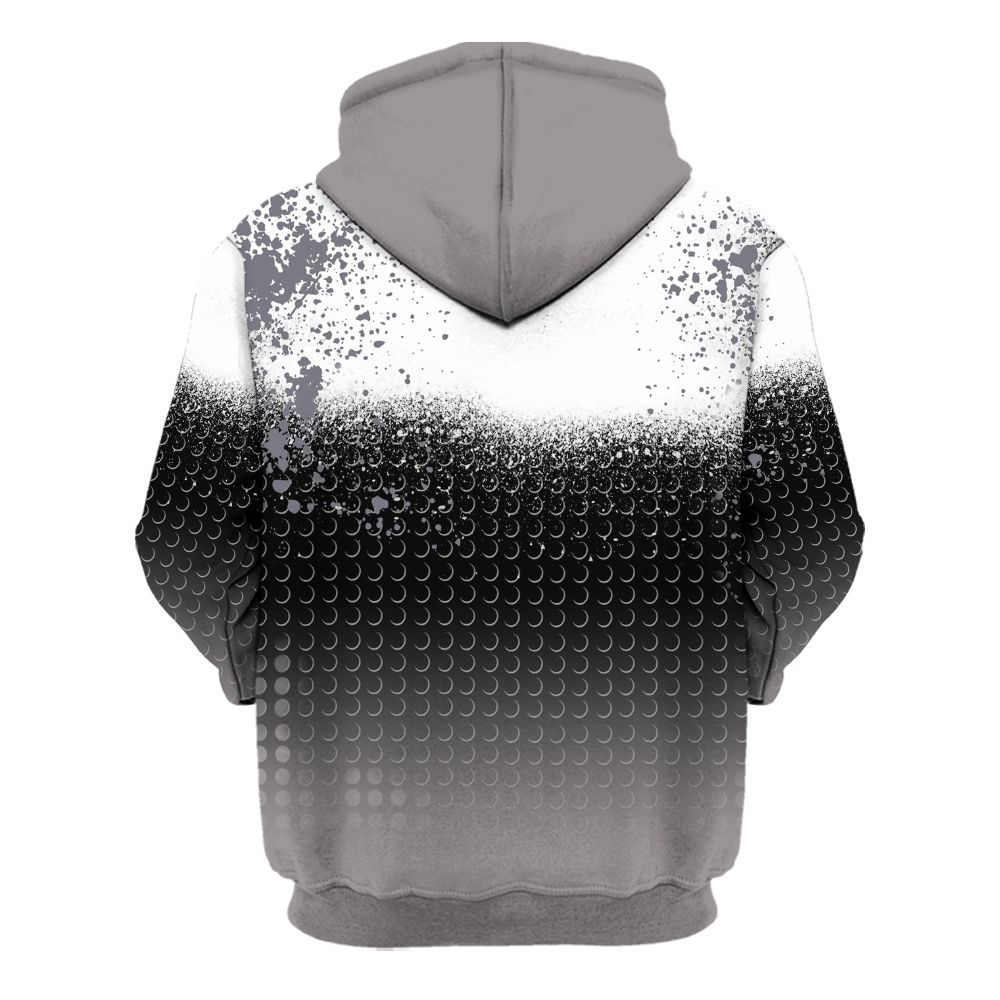 Hoodie To Match Cool Grey 11s - Halftone Time Is Money All Over Print