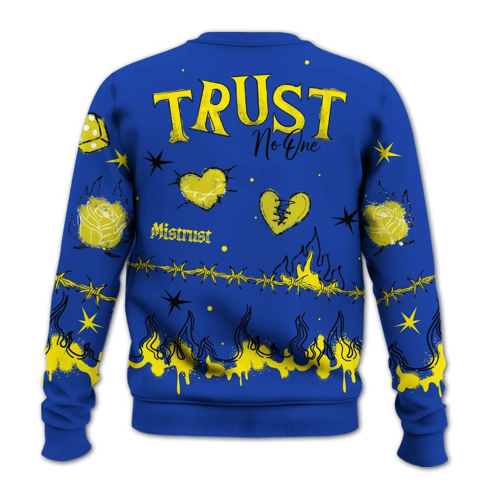 Sweatshirt To Match Laney 14s - Trust No One Snake-Bite Doodle Crayon All Over Print