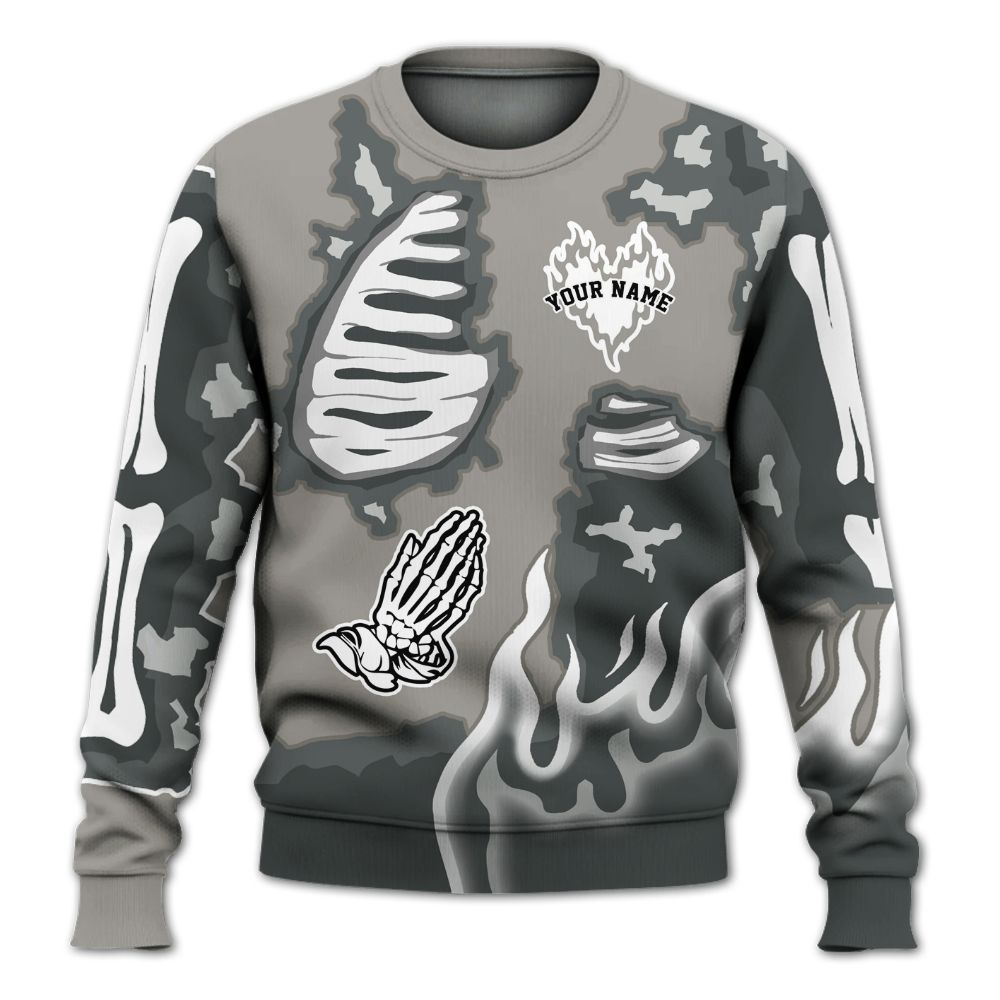 Sweatshirt To Match Cool Grey 9s - Dislike Us Graphic Burning Custom Name All Over Print