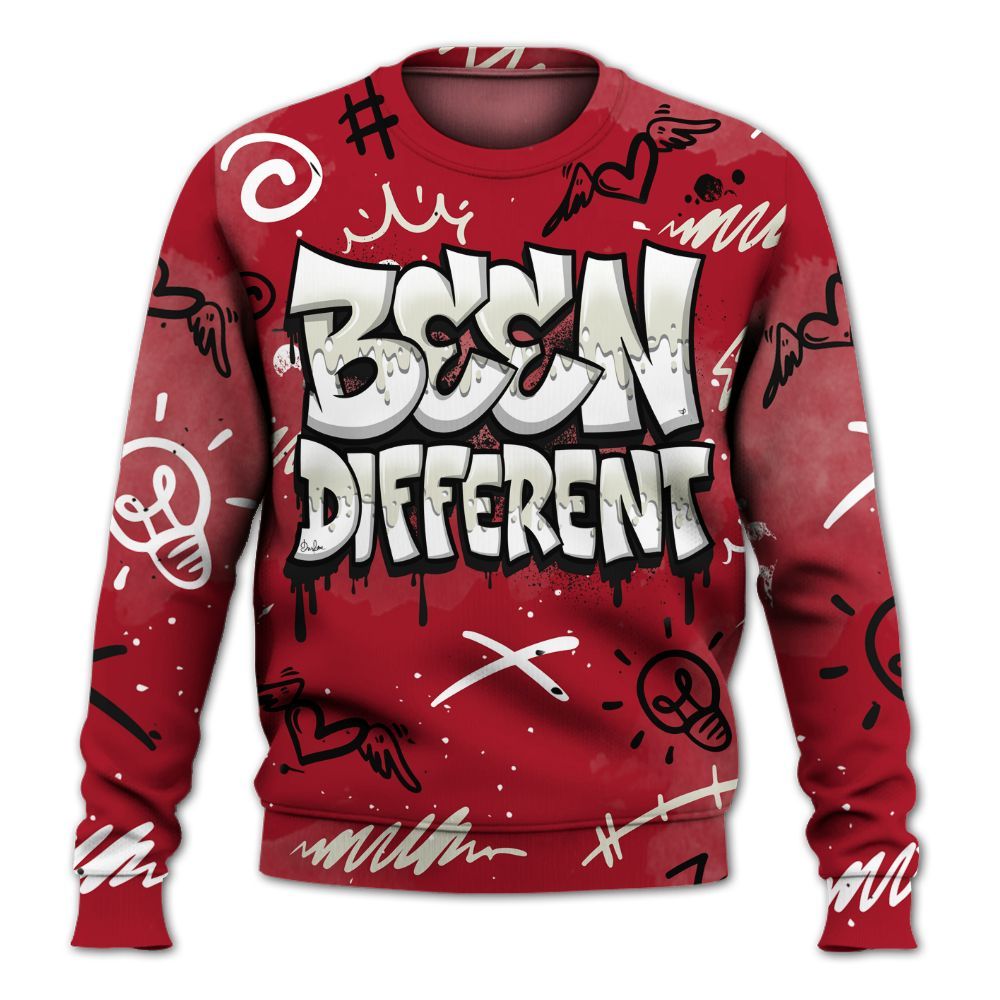 Sweatshirt To Match 2025 High OG Cinnabar 1s - Drip Been Di2ferent All Over Print