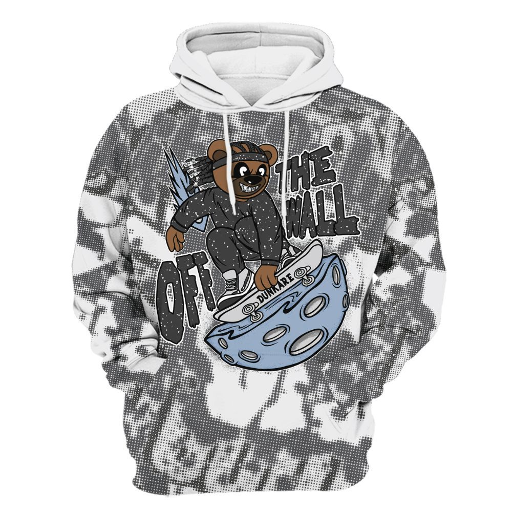 Hoodie To Match Reverse Black White 6s - Quirky Bear Street All Over Print