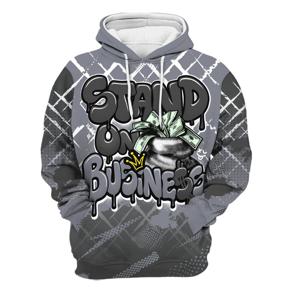 Hoodie To Match Retro Black Flint 13s - Halftone Stand Business Dripping All Over Print