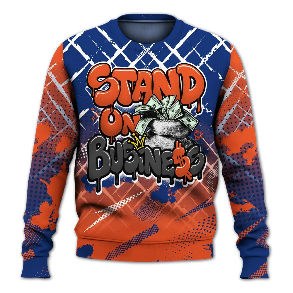Sweatshirt To Match Suede GS League - Halftone Stand Business Dripping All Over Print