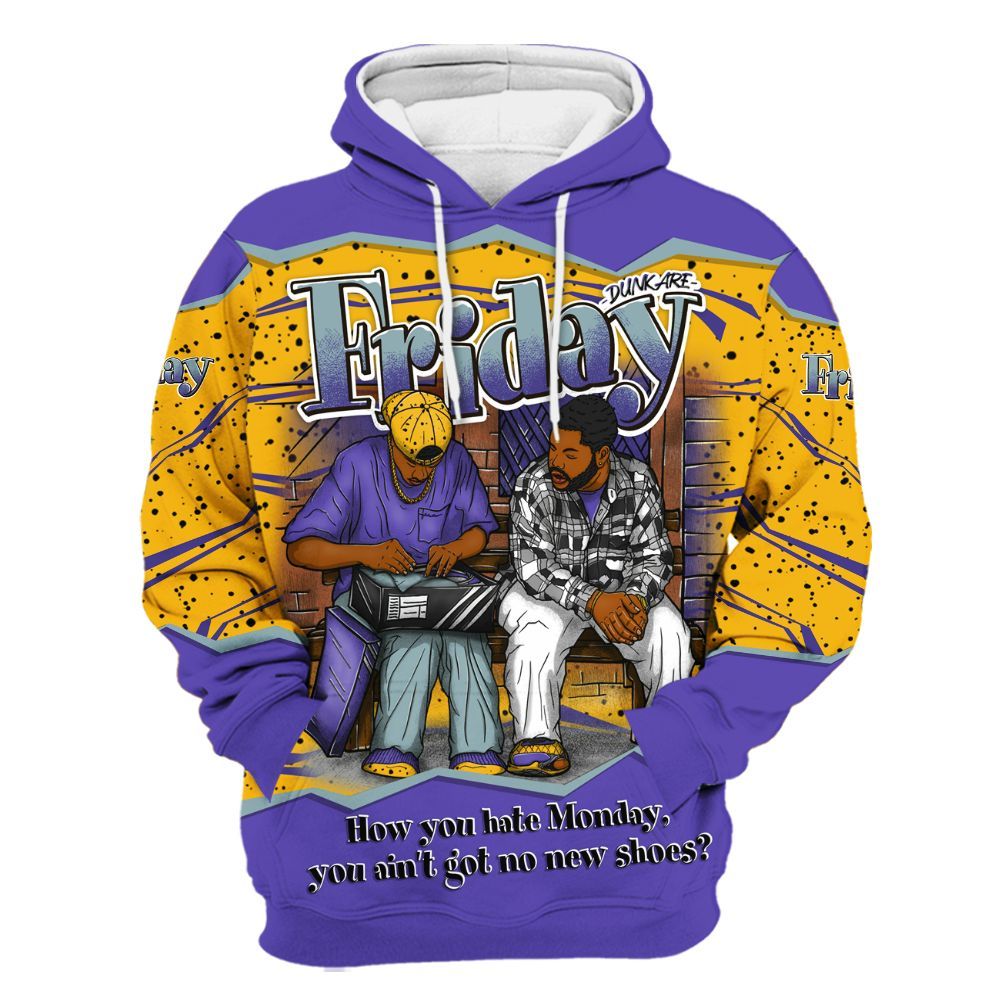 Hoodie To Match Imperial Purple 4s - Friday Movie 90s TV All Over Print
