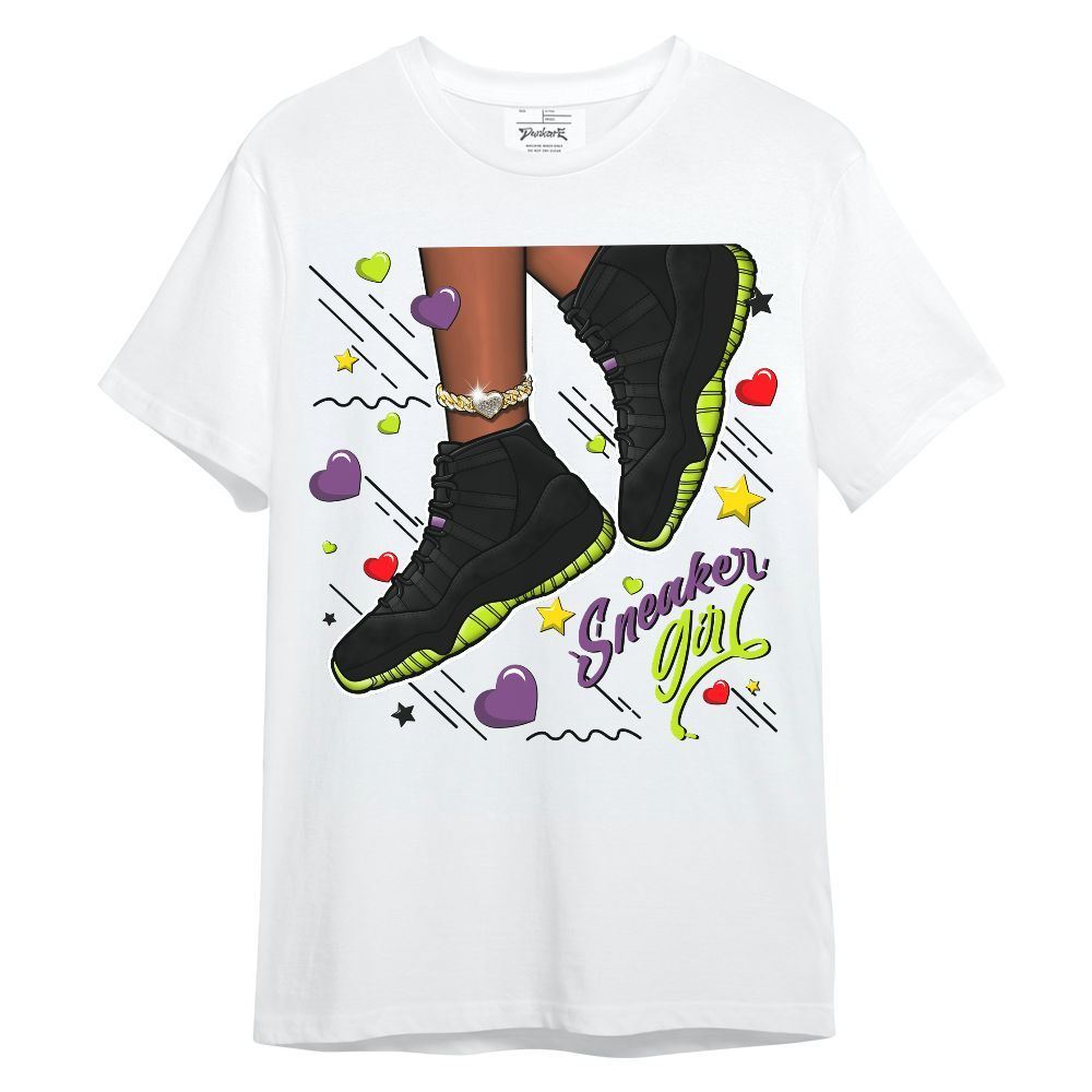 Shirt To Match GS Black Barely Volt 11s - SNEAKER Girl Heart Flying Graphic
