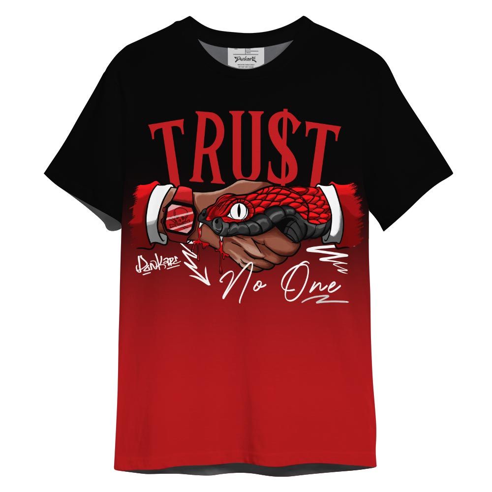 Dunkare Shirt Streetwear Snake Trust No One Drip, Bred Reimagined 4s T-Shirt, To Match Sneaker Bred Reimagined 4s Graphic Tee NCT
