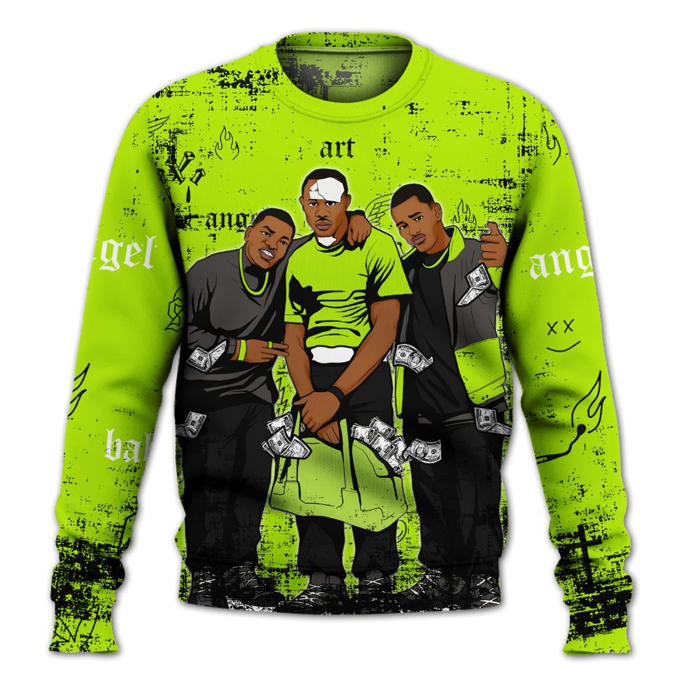 Sweatshirt To Match Foamposite Voltage Black Air Pro 2026 - Paid In Full Money All Over Print