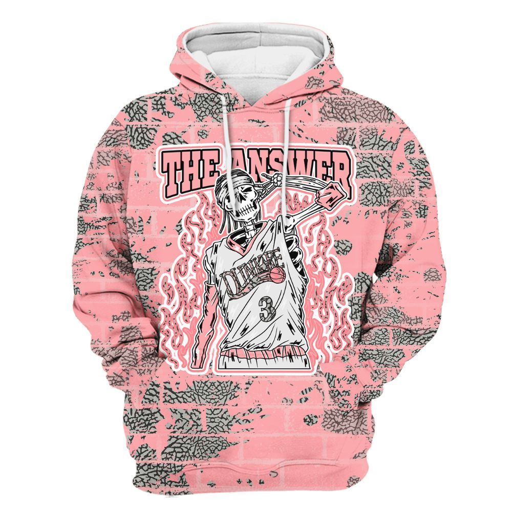 Hoodie To Match Retro Wings 3s - Allen Answer Skeleton Brick All Over Print