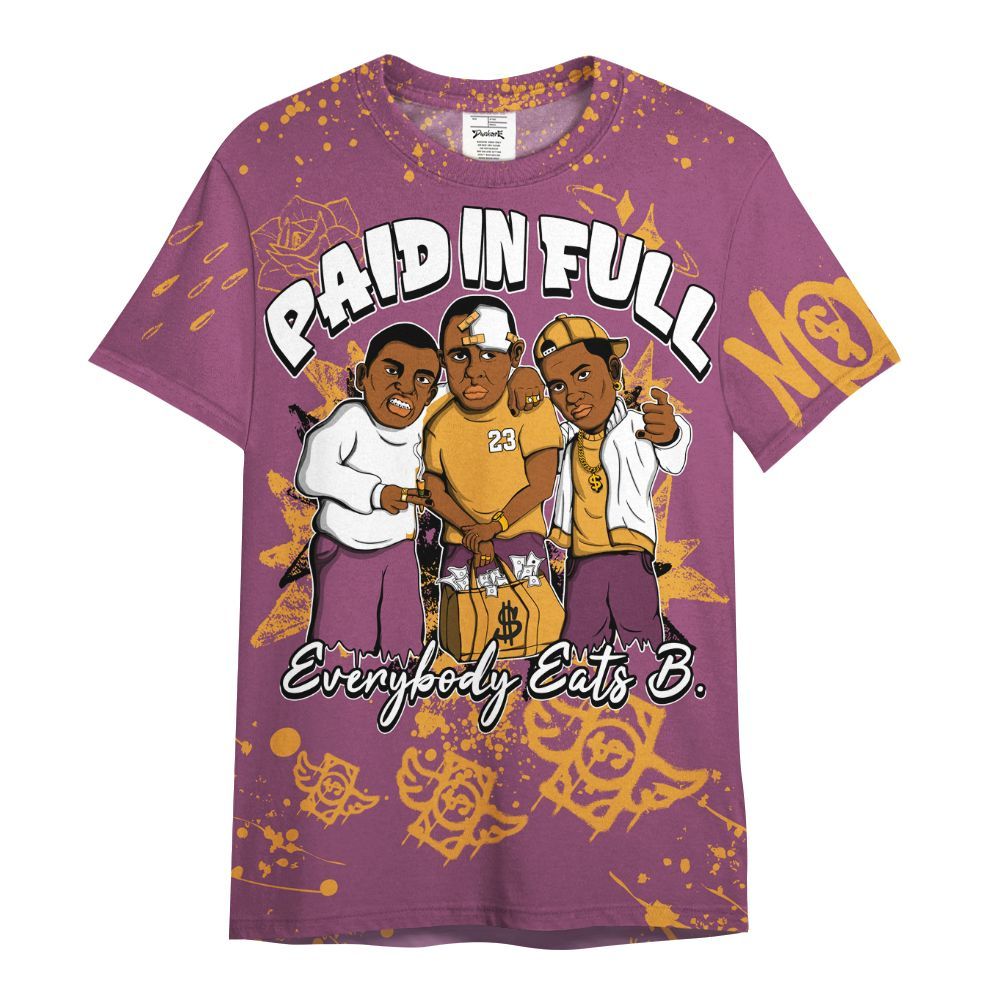 Shirt To Match High OG Brotherhood 1s - Everybody Paid In Full Crayon All Over Print