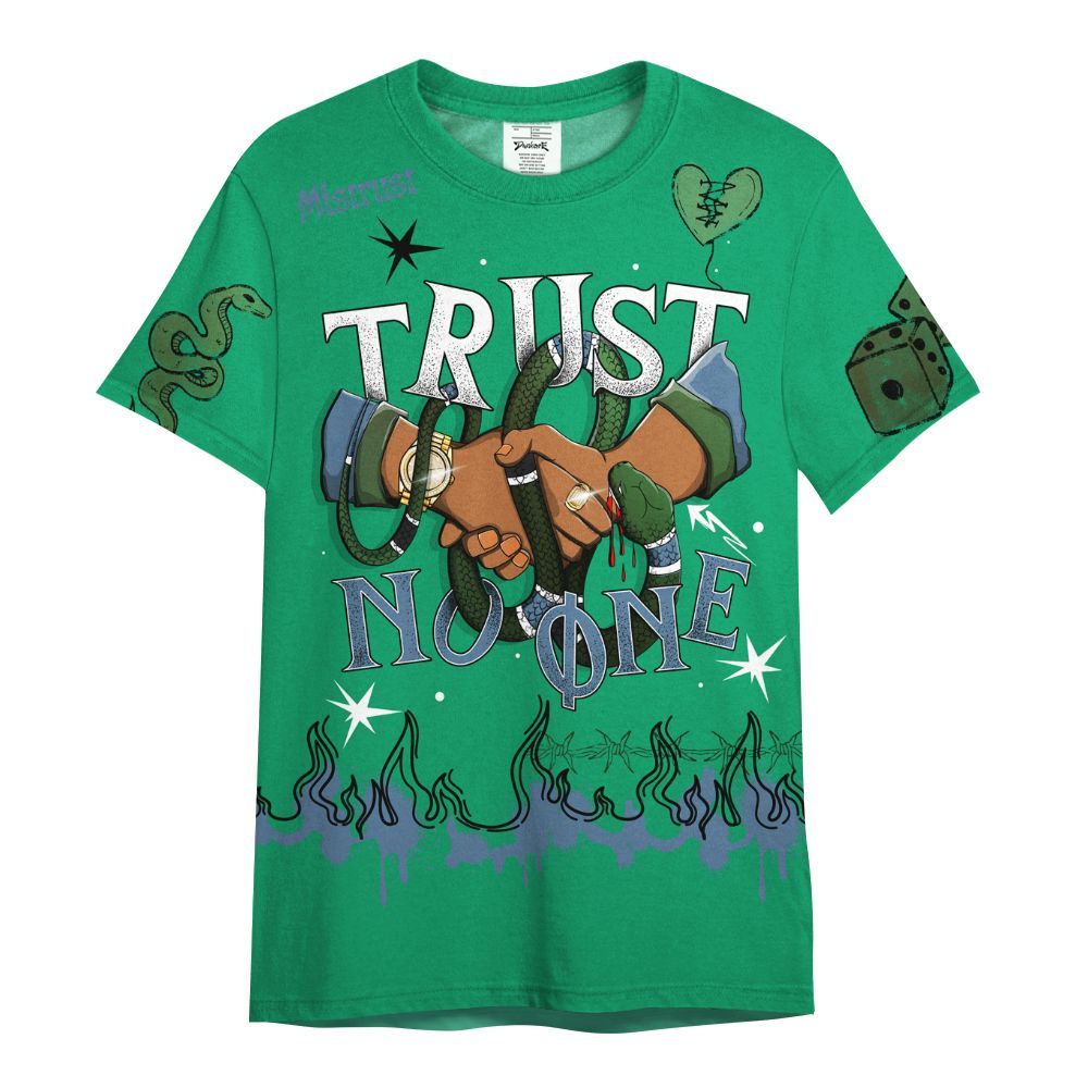 Shirt To Match Foamposite Pro Pine Green 2025 - Trust No One Snake-Bite Doodle Crayon All Over Print