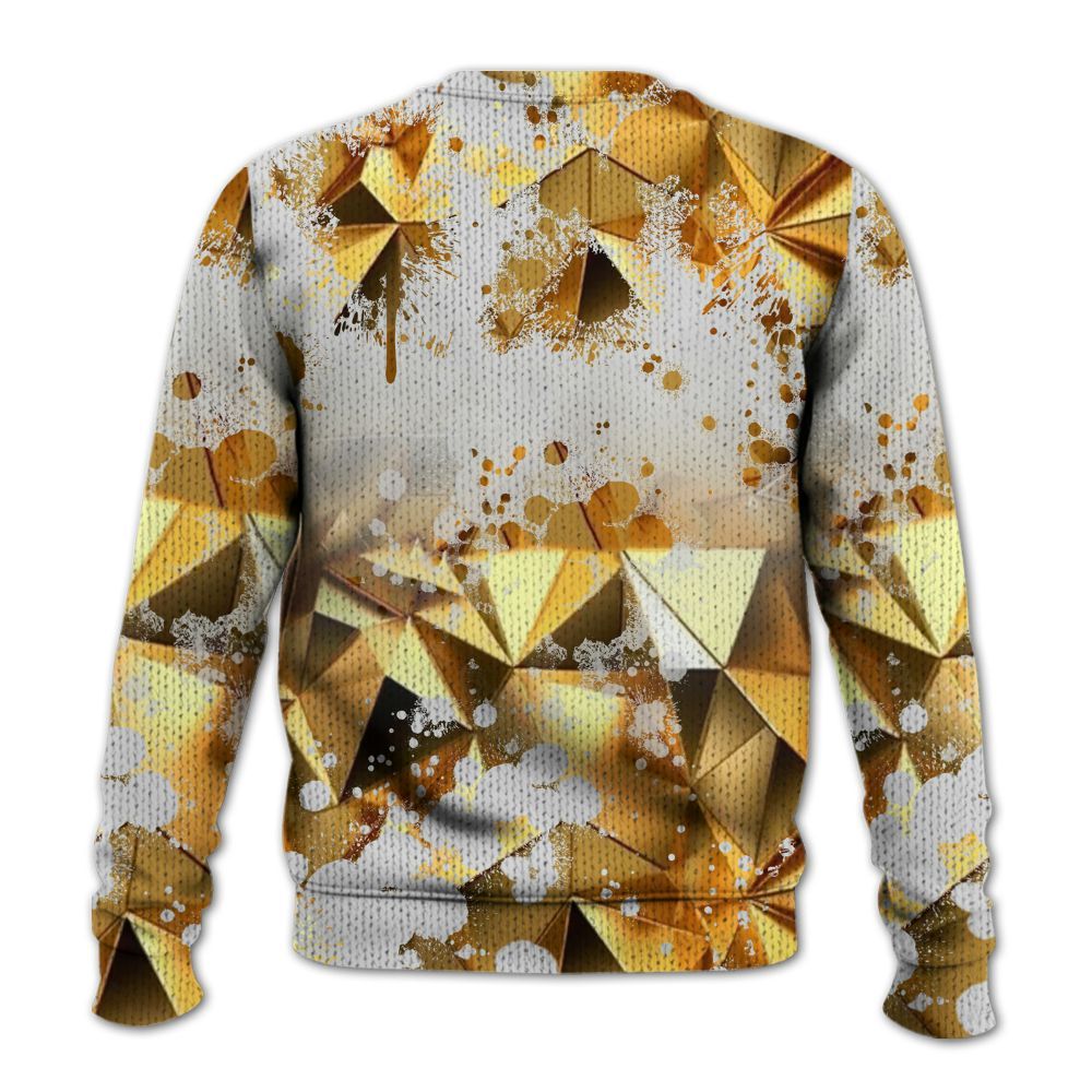 Knitted Sweater To Match NET Gold 4s - God Blessed Ink Drip