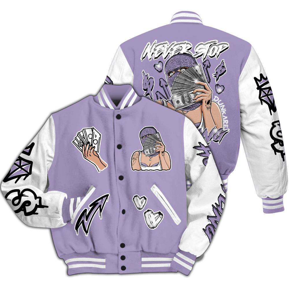 Varsity Jacket To Match Low Pure Violet 11s - Hustling Unique All Over Print